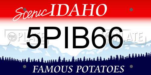 5PIB66 Idaho License Plate