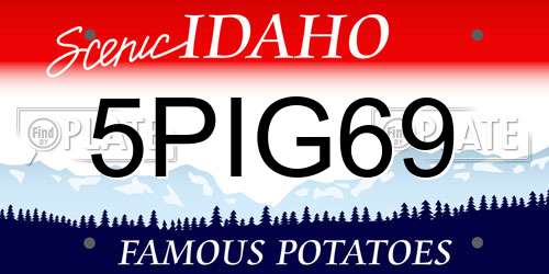 5PIG69 Idaho License Plate