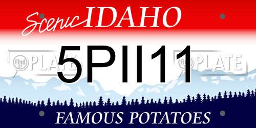 5PII11 Idaho License Plate