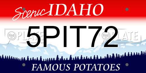 5PIT72 Idaho License Plate