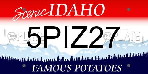 5PIZ27 Idaho License Plate