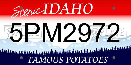 5PM2972 Idaho License Plate