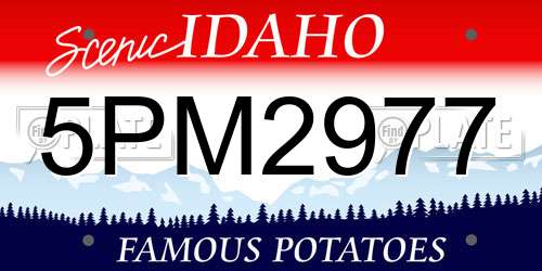 5PM2977 Idaho License Plate