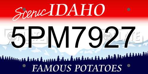 5PM7927 Idaho License Plate