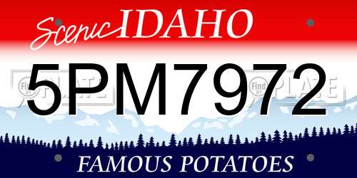 5PM7972 Idaho License Plate