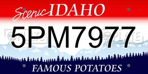 5PM7977 Idaho License Plate