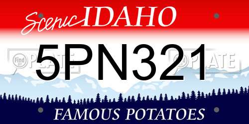 5PN321 Idaho License Plate