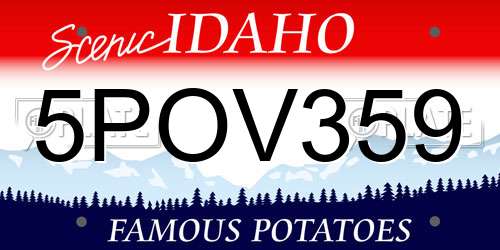 5POV359 Idaho License Plate