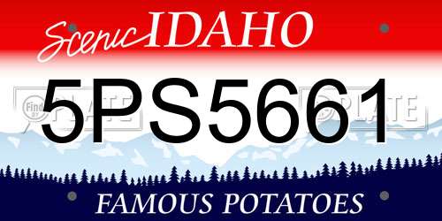 5PS5661 Idaho License Plate