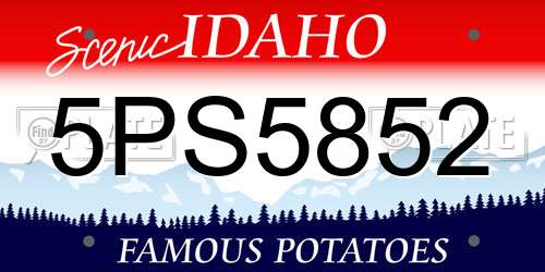 5PS5852 Idaho License Plate