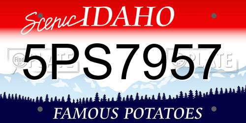 5PS7957 Idaho License Plate