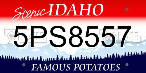 5PS8557 Idaho License Plate