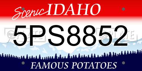 5PS8852 Idaho License Plate