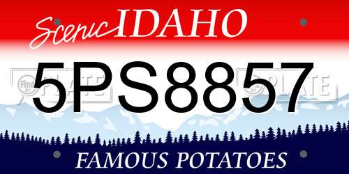 5PS8857 Idaho License Plate
