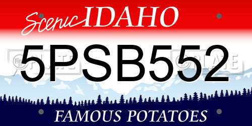 5PSB552 Idaho License Plate