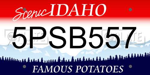 5PSB557 Idaho License Plate