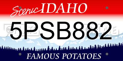 5PSB882 Idaho License Plate