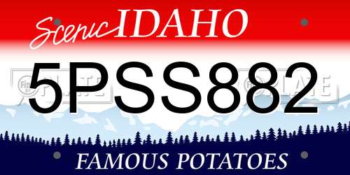 5PSS882 Idaho License Plate