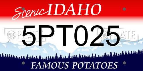 5PT025 Idaho License Plate