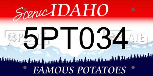 5PT034 Idaho License Plate