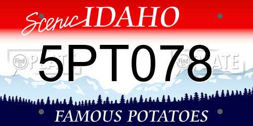 5PT078 Idaho License Plate