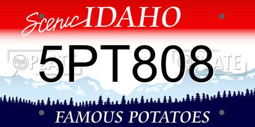 5PT808 Idaho License Plate