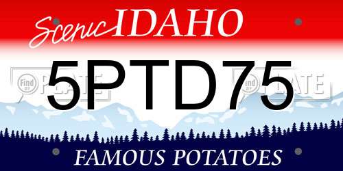 5PTD75 Idaho License Plate