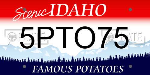 5PTO75 Idaho License Plate