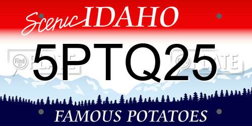 5PTQ25 Idaho License Plate