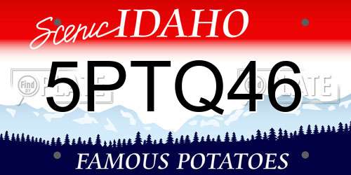 5PTQ46 Idaho License Plate