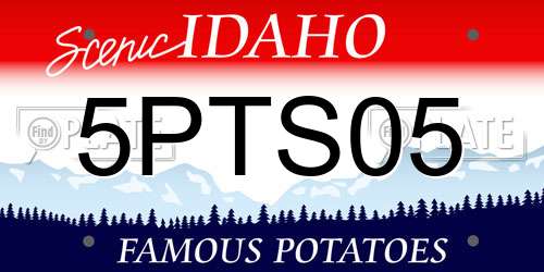 5PTS05 Idaho License Plate