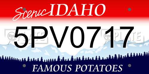 5PV0717 Idaho License Plate