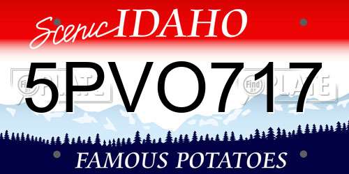 5PVO717 Idaho License Plate