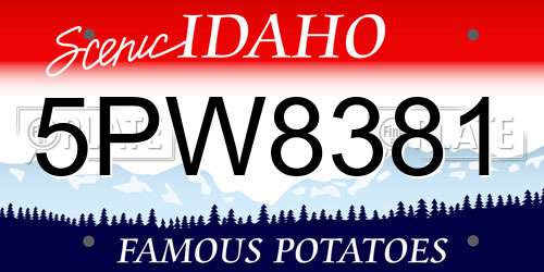 5PW8381 Idaho License Plate