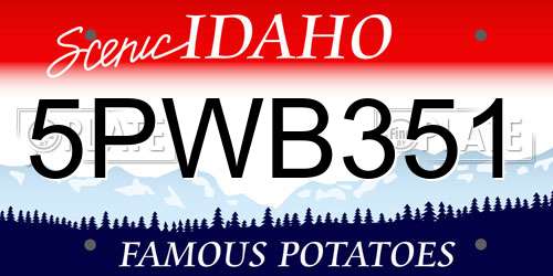 5PWB351 Idaho License Plate