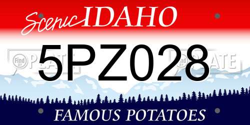 5PZ028 Idaho License Plate