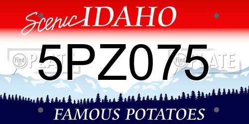 5PZ075 Idaho License Plate