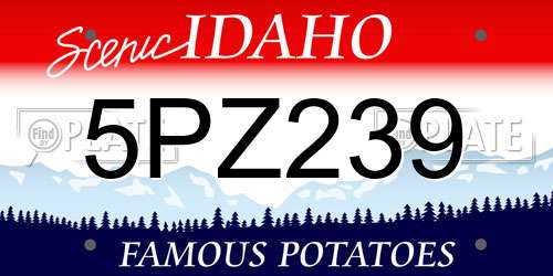 5PZ239 Idaho License Plate