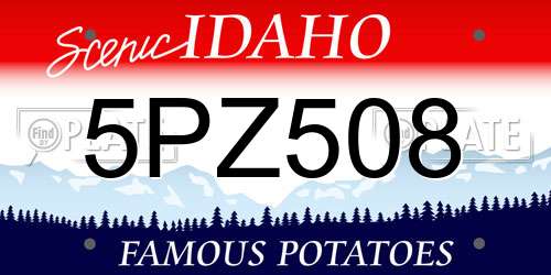 5PZ508 Idaho License Plate