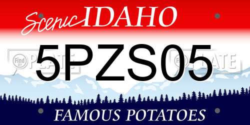5PZS05 Idaho License Plate