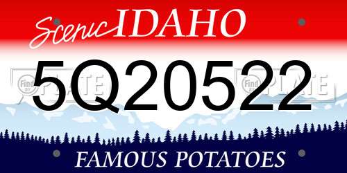 5Q20522 Idaho License Plate