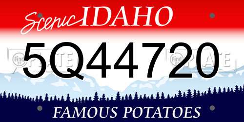 5Q44720 Idaho License Plate