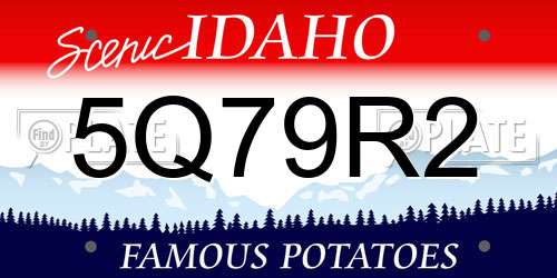 5Q79R2 Idaho License Plate
