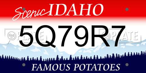 5Q79R7 Idaho License Plate
