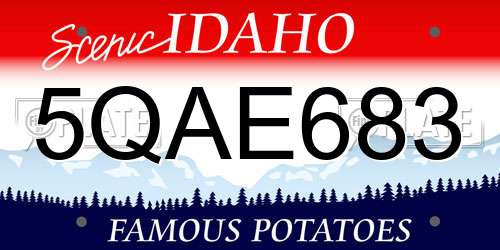 5QAE683 Idaho License Plate
