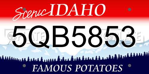 5QB5853 Idaho License Plate