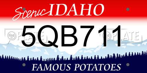 5QB711 Idaho License Plate