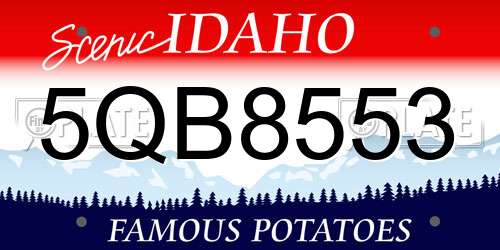 5QB8553 Idaho License Plate