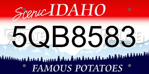 5QB8583 Idaho License Plate