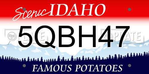 5QBH47 Idaho License Plate